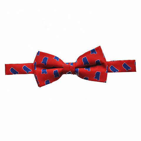 Mississippi Oxford Gameday Youth Bow Tie Red