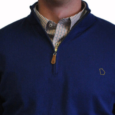 Georgia Atlanta 1/4-Zip Pullover Royal
