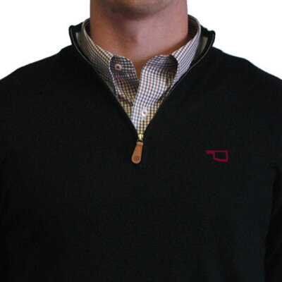 Oklahoma Norman 1/4-Zip Pullover Black