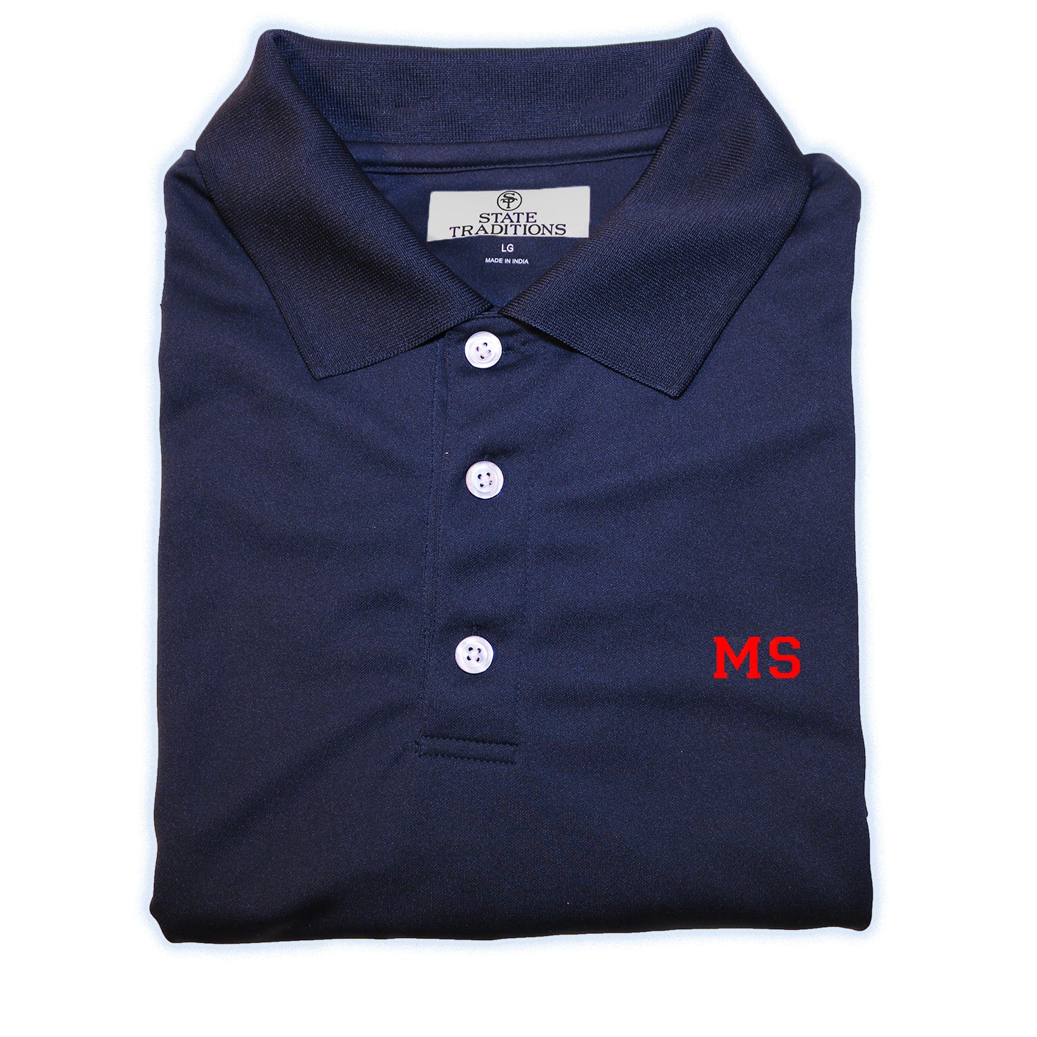 Mississippi "MS" State Letters Performance Polo