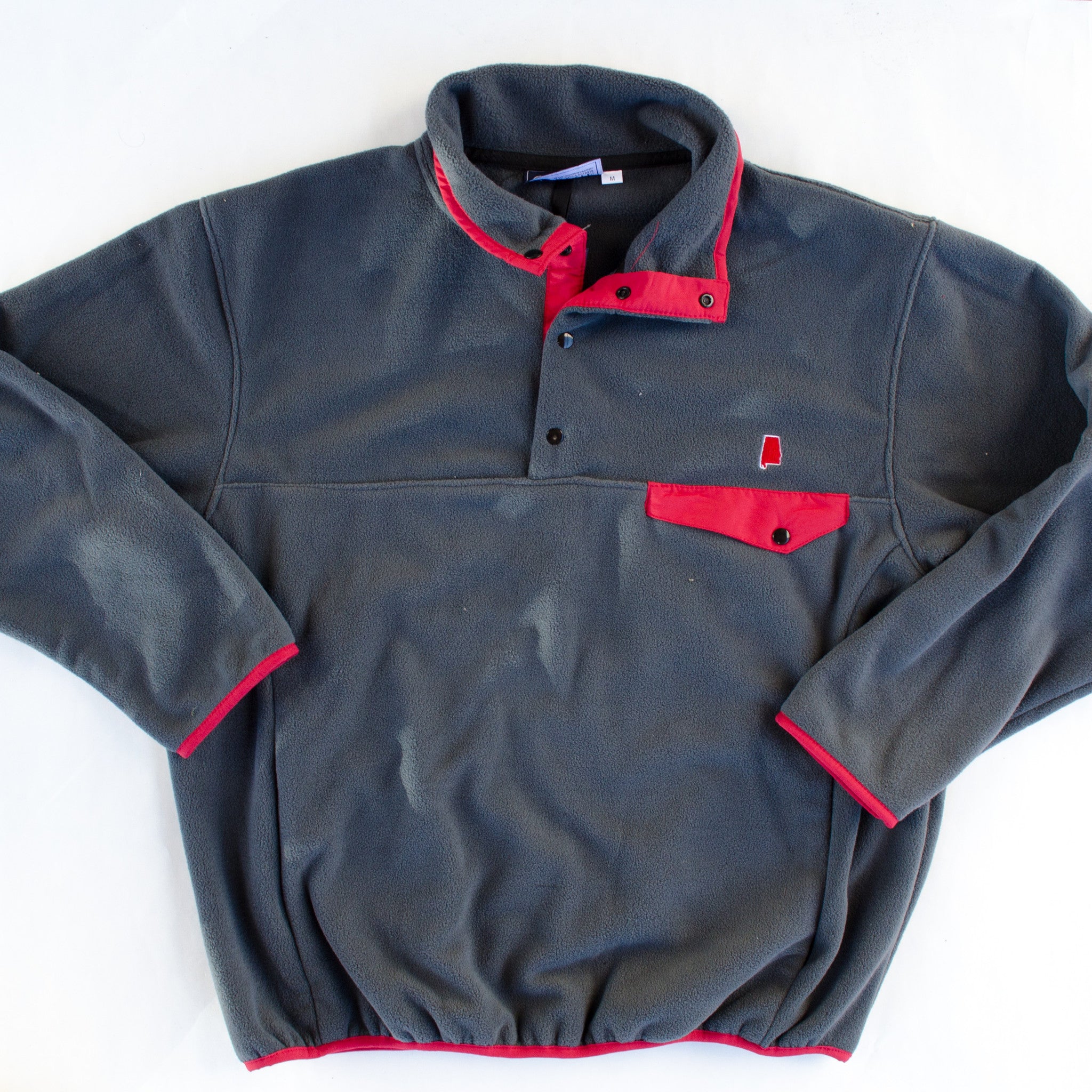 Alabama Tuscaloosa Gameday Fleece Pullover Grey and Crimson