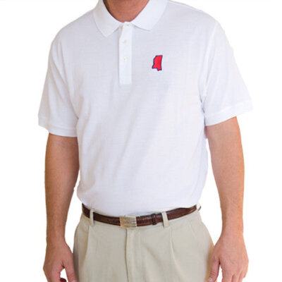 Mississippi Oxford Gameday Polo White