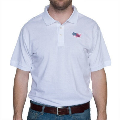 America Traditional Polo White