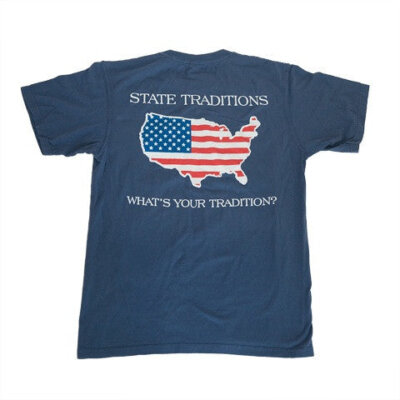America Traditional T-Shirt Navy