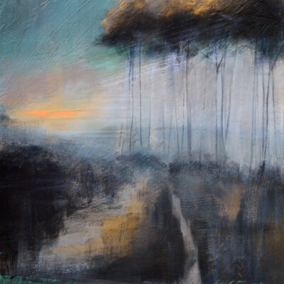 "Golden Light on the Treetops"