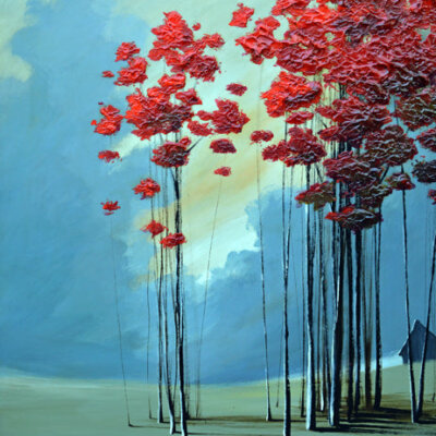 "Red Trees #5"