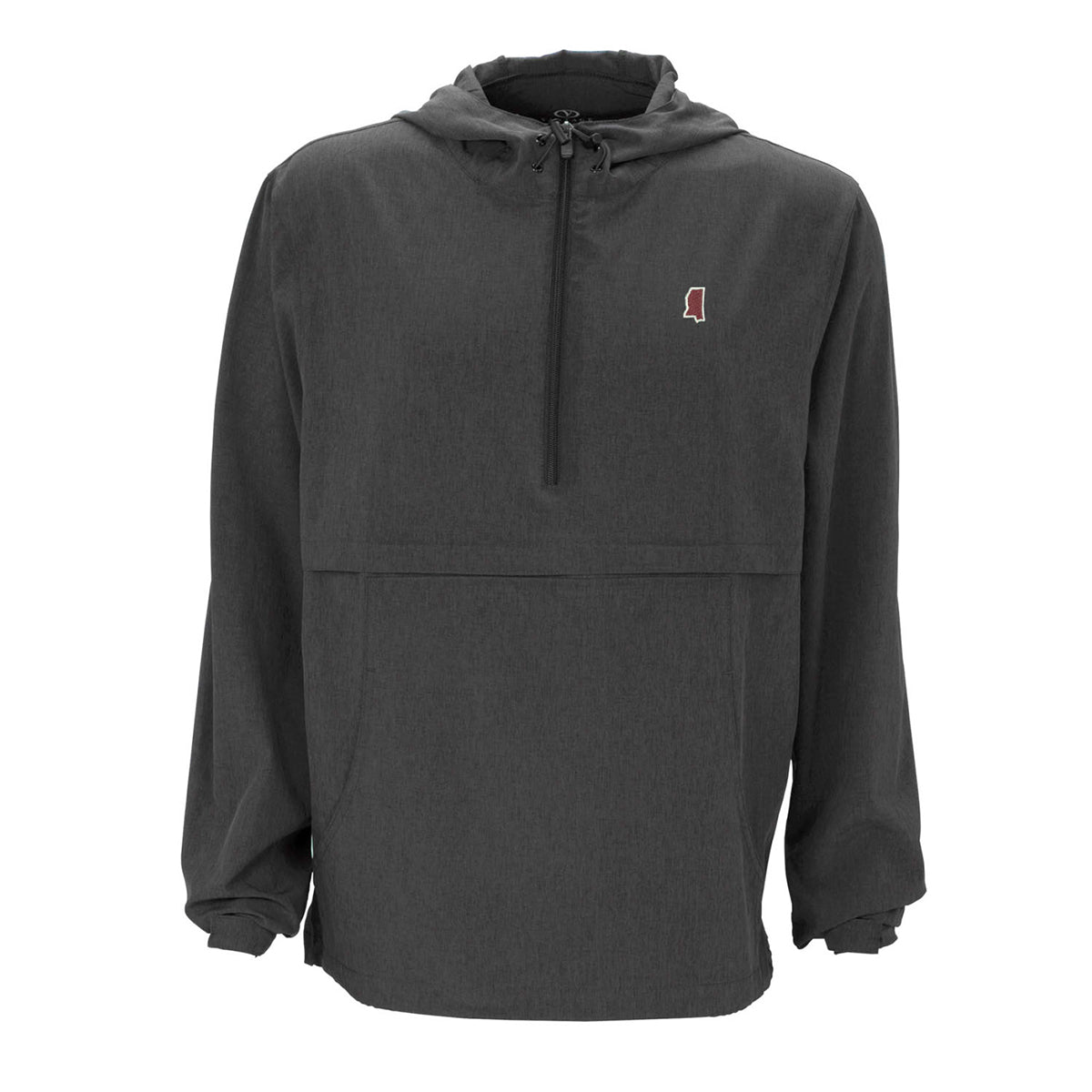 Mississippi Starkville Gameday Anorak Pullover Charcoal