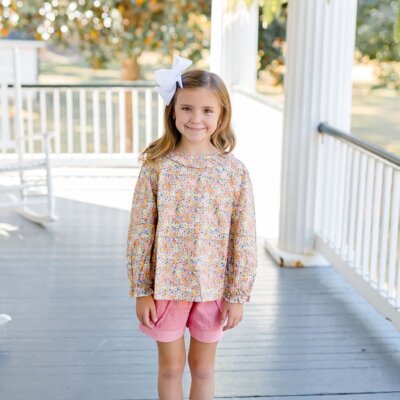 Fall Floral Shorts Set