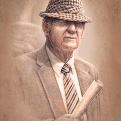 Coach Paul Bryant Portrait by Daniel A. Moore
