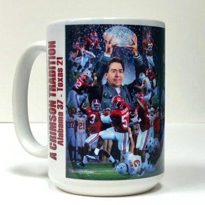 Alabama Beverage Mug (15oz) - A Crimson Tradition by Daniel A. Moore