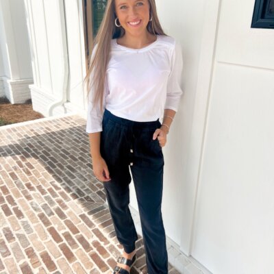 The Jacey Black Denim Joggers