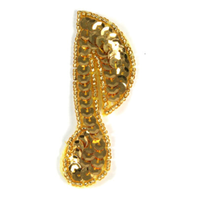 Applique Musical Note Gold
