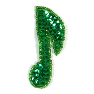 Applique Musical Note Green