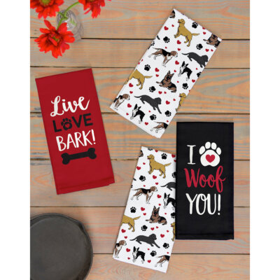 Pet Love, Tea Towel, Set of 2