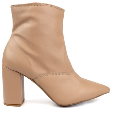 Pointed Toe Bootie with a Block Heel