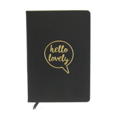 Leather Notebook/Journal-Hello Lovely