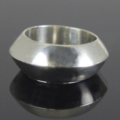 Sterling Silver Ring Angled Size 7