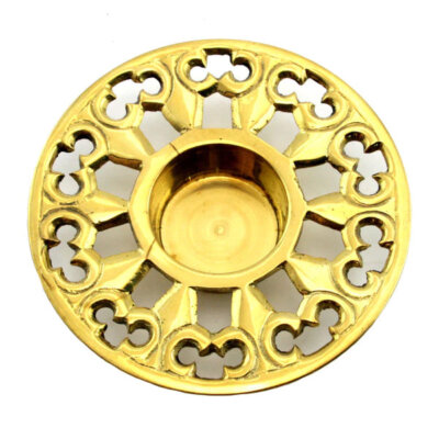 Brass Fleur De Lis Votive Holder