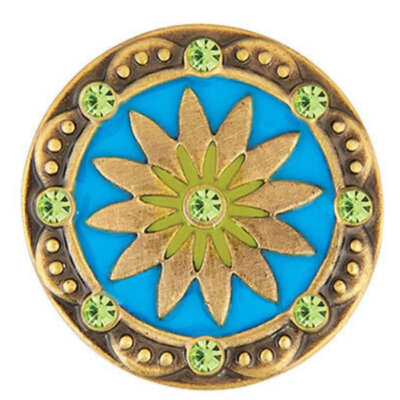 Ginger Snaps Brass Boho - Turquoise/Green Snap