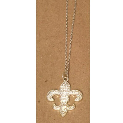 Fleur De Lis Necklace Silver