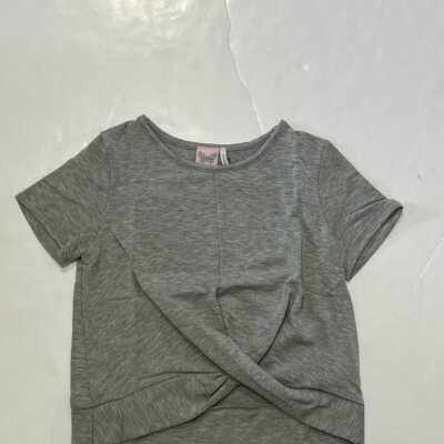 Heather Grey Twist Front Top