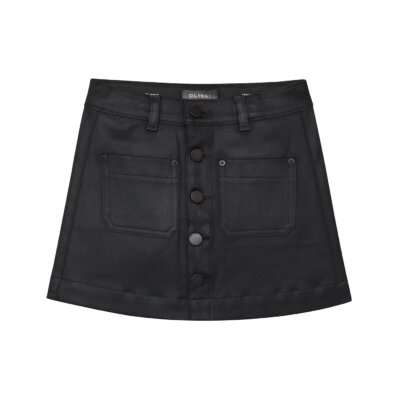 DL1961 Black Coated Mini Skirt