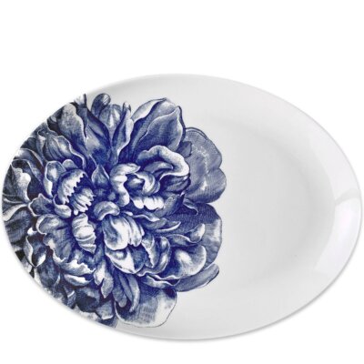 Peony Blue Medium Coupe Oval Platter
