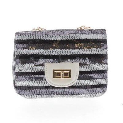 Striped Sequin Mini Purse