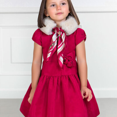 Abel & Lula Raspberry Taffeta Dress