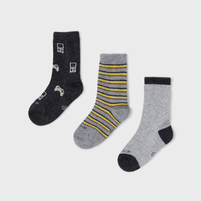 Set of 3 jacquard socks