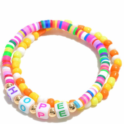 Hope Beaded Stretch Bracelets