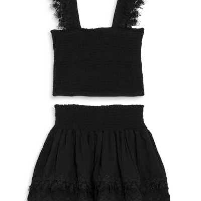 Black Mariel Skirt Set