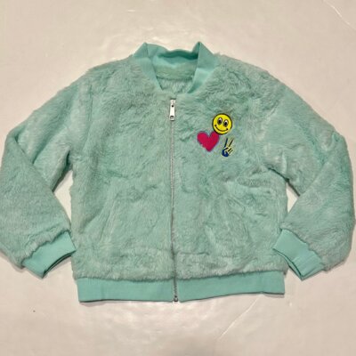 Fuax Fur Mint Patch Jacket