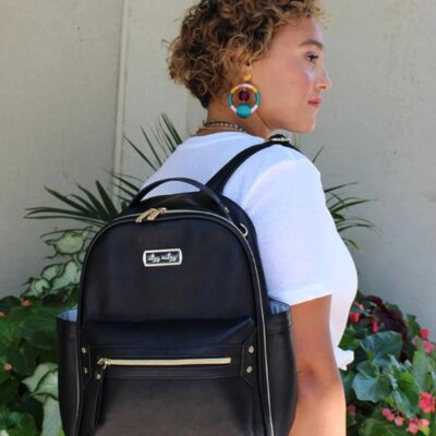 Black Itzy Mini Diaper Bag Backpack