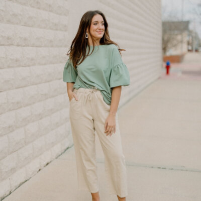 Mila Pull on Pant in Brown Sugar by Able Clothing