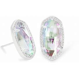 Kendra Scott Ellie Silver Stud Earrings in Dichroic Glass