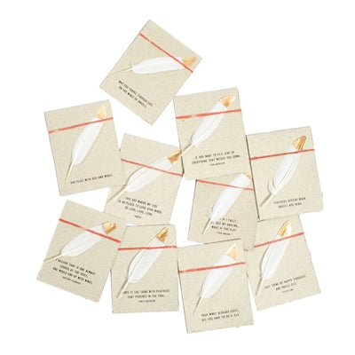 Gold Tipped Feather Card