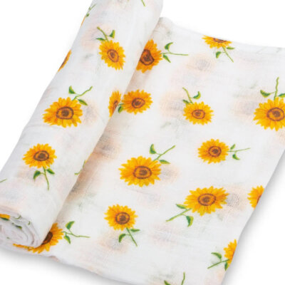 Sunflower Fields Baby Swaddle Blanket
