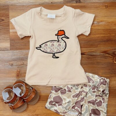 Boys Camo Duck Hat Set