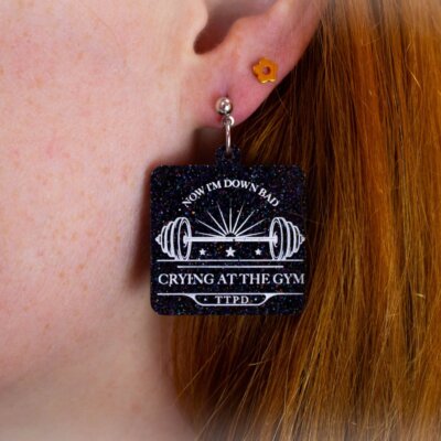"Down Bad Crying at the Gym" Taylor Swift Earrings