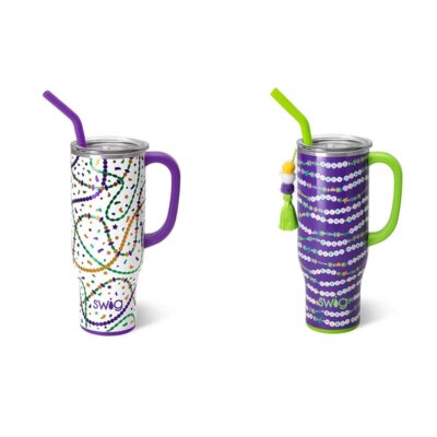 Mardi Gras Swig Mega Mug 30oz