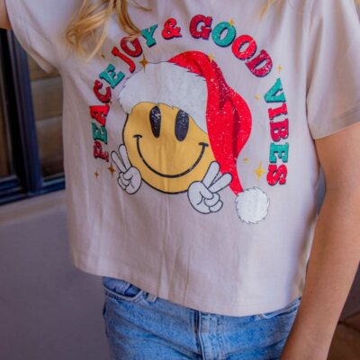 Peace Joy and Good Vibes Tee