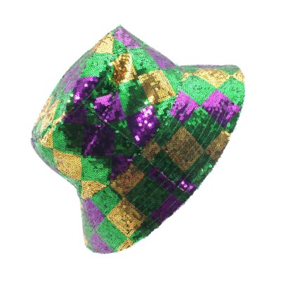 Mardi Gras Sequin Harlequin Bucket Hat Adult