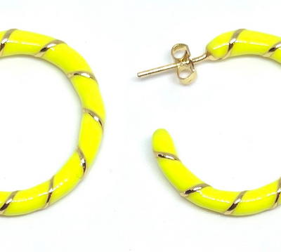 Neon Gold Rope Hoops