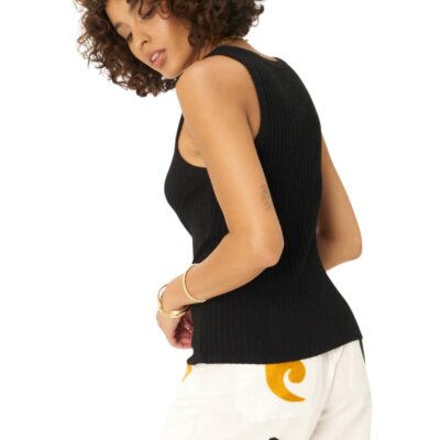 Cooper Sweater Rib Tank, MW Apricot Quartz