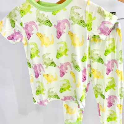 Mardi Gras Alligator PJ Set