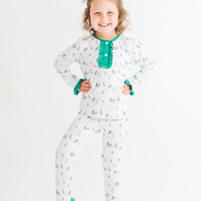 Alpine Ski Girls 2pc Pajamas