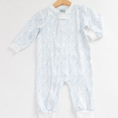 Blue Bunny Zip Pajamas
