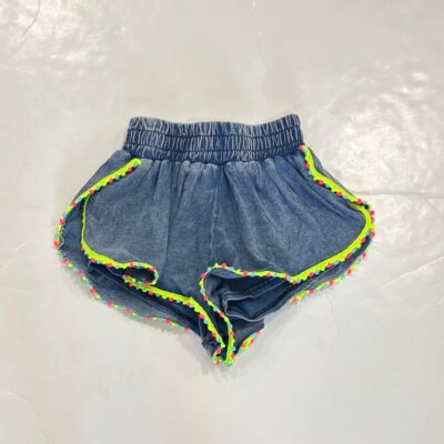 Neon Mini Poms Dolphin Short