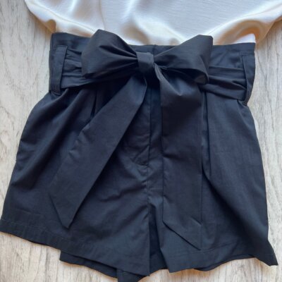 Sash Waist Shorts - Black